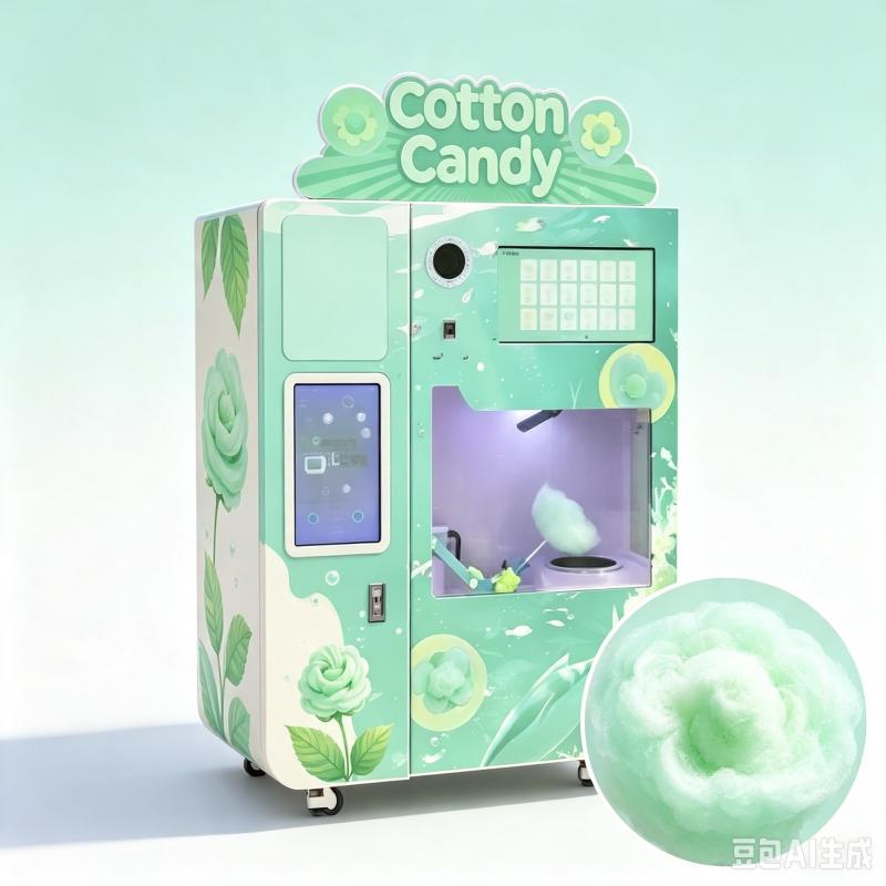 Candy Floss Machine - Mesin Penjual Permen Kapas Otomatis Pintar