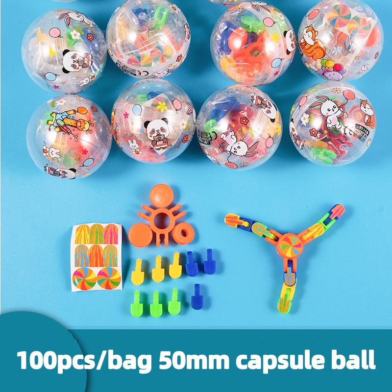 Prize Capsule Toy Machine - 100 buah/kantong 50mm bola kapsul gaya