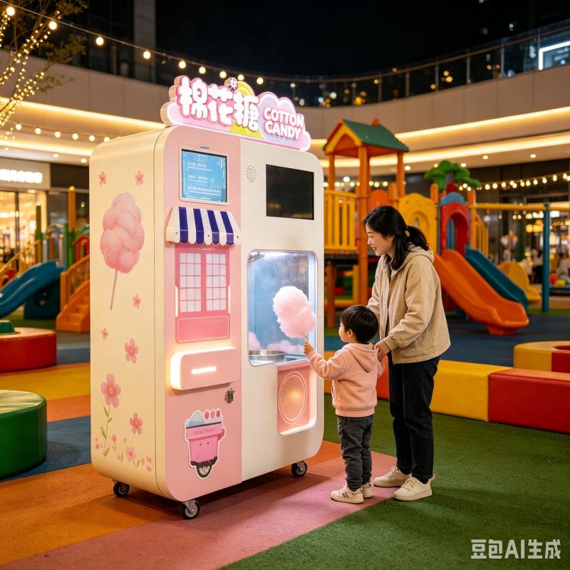 Candy Floss Machine - Mesin Penjual Permen Kapas Komersial Otomatis