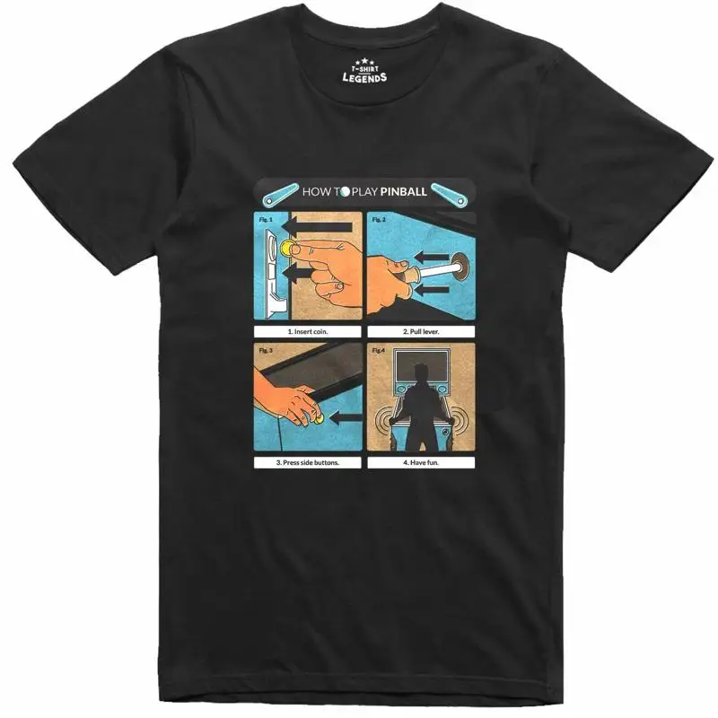 Kaos Pria Desain Instruksi Mes - Pinball Machine ulasan dan harga