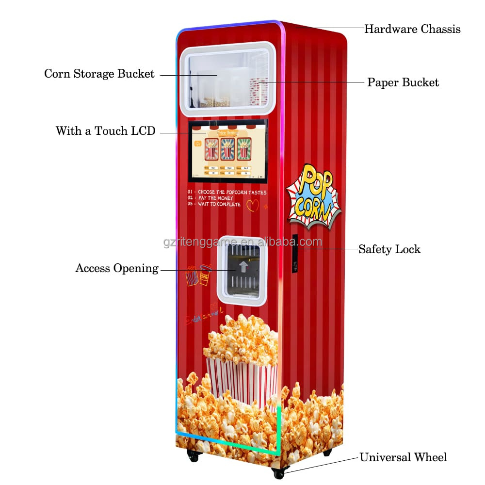 Mesin Pembuat Popcorn Komersia - Popcorn Vending Machine ulasan dan harga